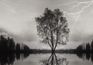 storm, lightning, ray